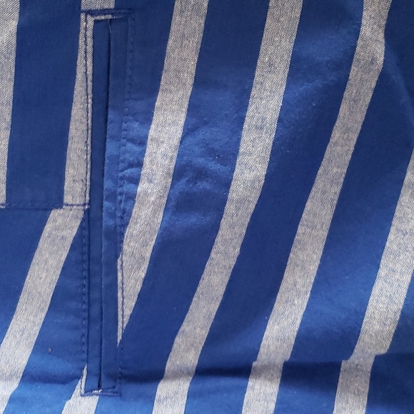 Old Navy Blue Striped 100% Cotton Shorts Size 16 - Picture 6 of 11